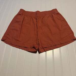 Old Navy High-Waisted Linen-Blend Pull-On Shorts in Wild Papaya